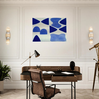 Berlin Blues 4 - 1965 - William Scott Brushed Aluminum Print - 70x100 cm / 28x40 inches | William Scott Aluminum Print | William Scott Prints