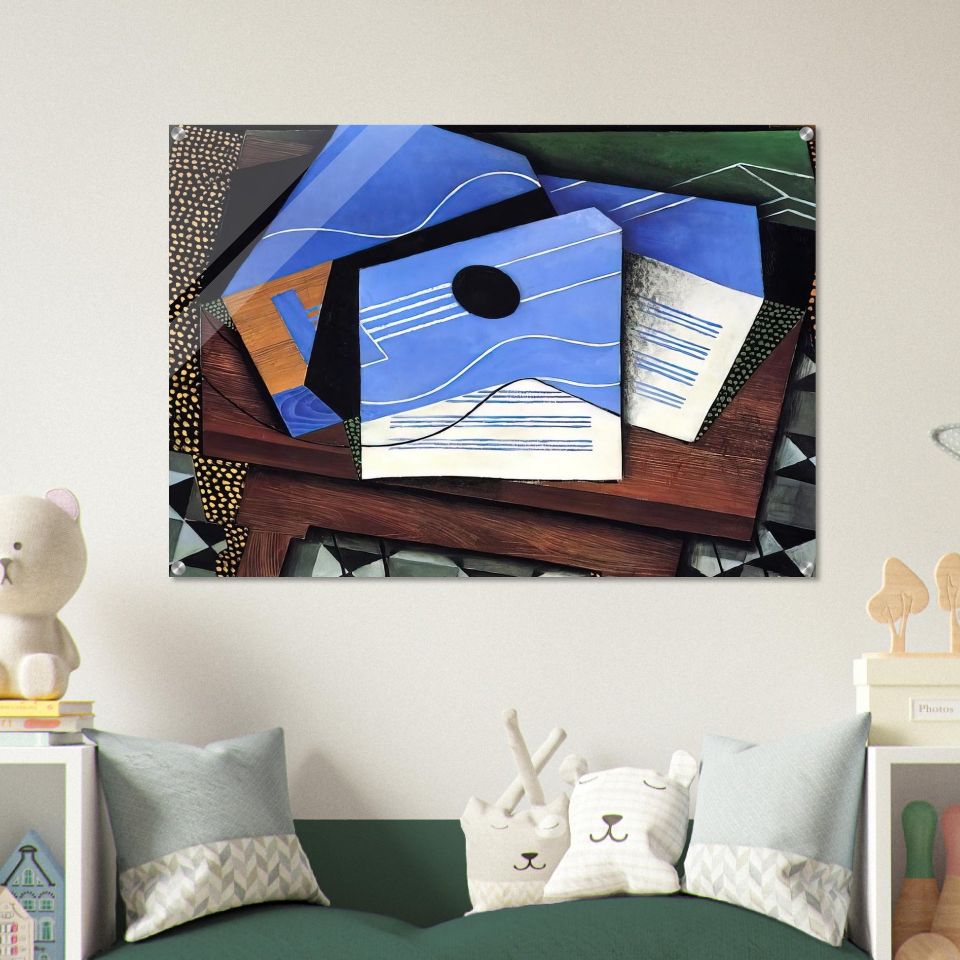 GUITAR ON A TABLE 1915 - Juan Gris Acrylic Print - 70x100 cm / 28x40″ inches