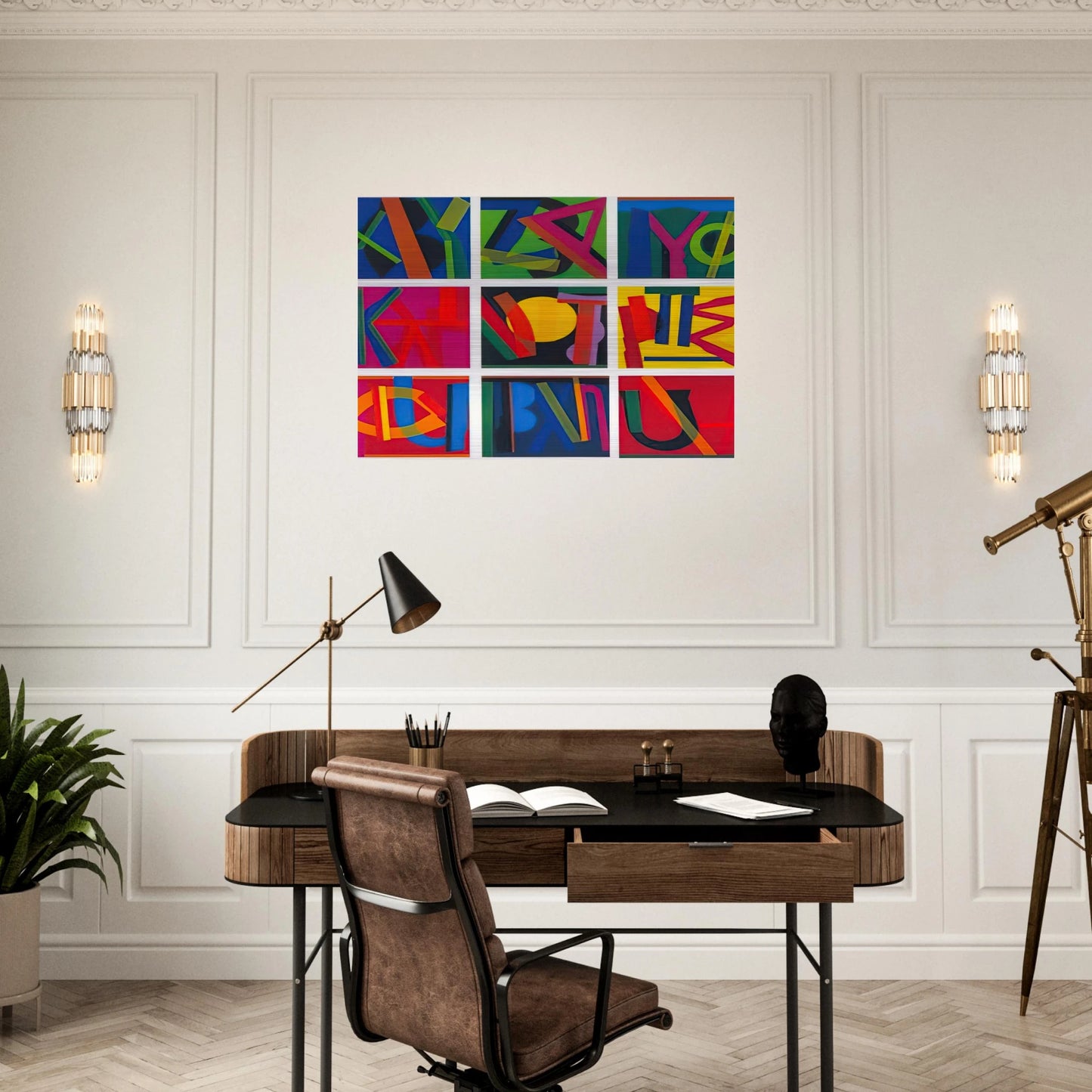 Untitled - Lettrism - Joao Vieira Brushed Aluminum Print - 70x100 cm / 28x40 inches | Joao Vieira Aluminum Print | Joao Vieira Prints