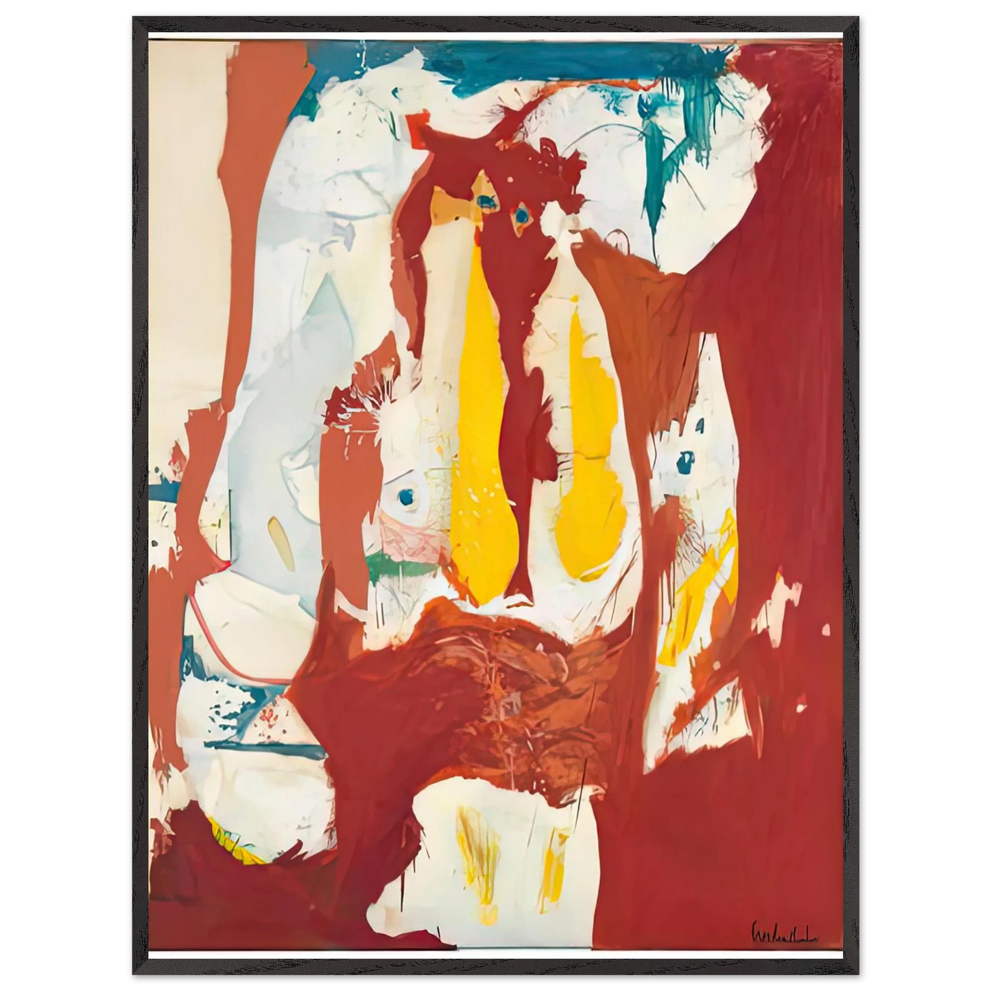 Helen Frankenthaler - The Red Sea, 1959- Wall Art - 28x40 inches / 70x70 cm - Canvas (Imperial)-canvas - -
