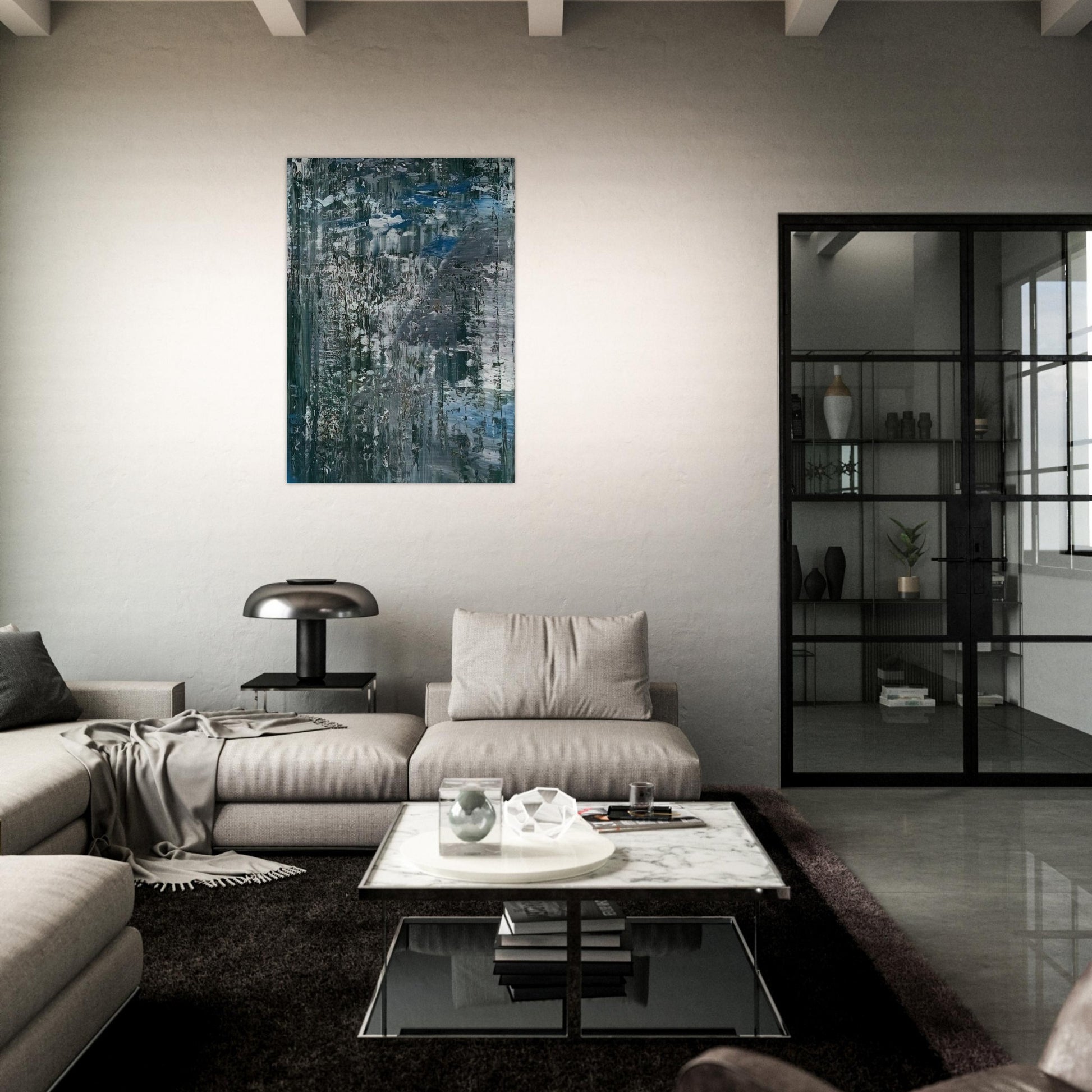 ICE 4 - Gerhard Richter Brushed Aluminum Print - 70x100 cm / 28x40 inches | Gerhard Richter Aluminum Print | Gerhard Richter Prints