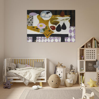 Bowl of Eggs - 1985 - Mary Fedden Art Prints - 100x150 cm / 40x60″ inches | Mary Fedden Poster | Mary Fedden Prints