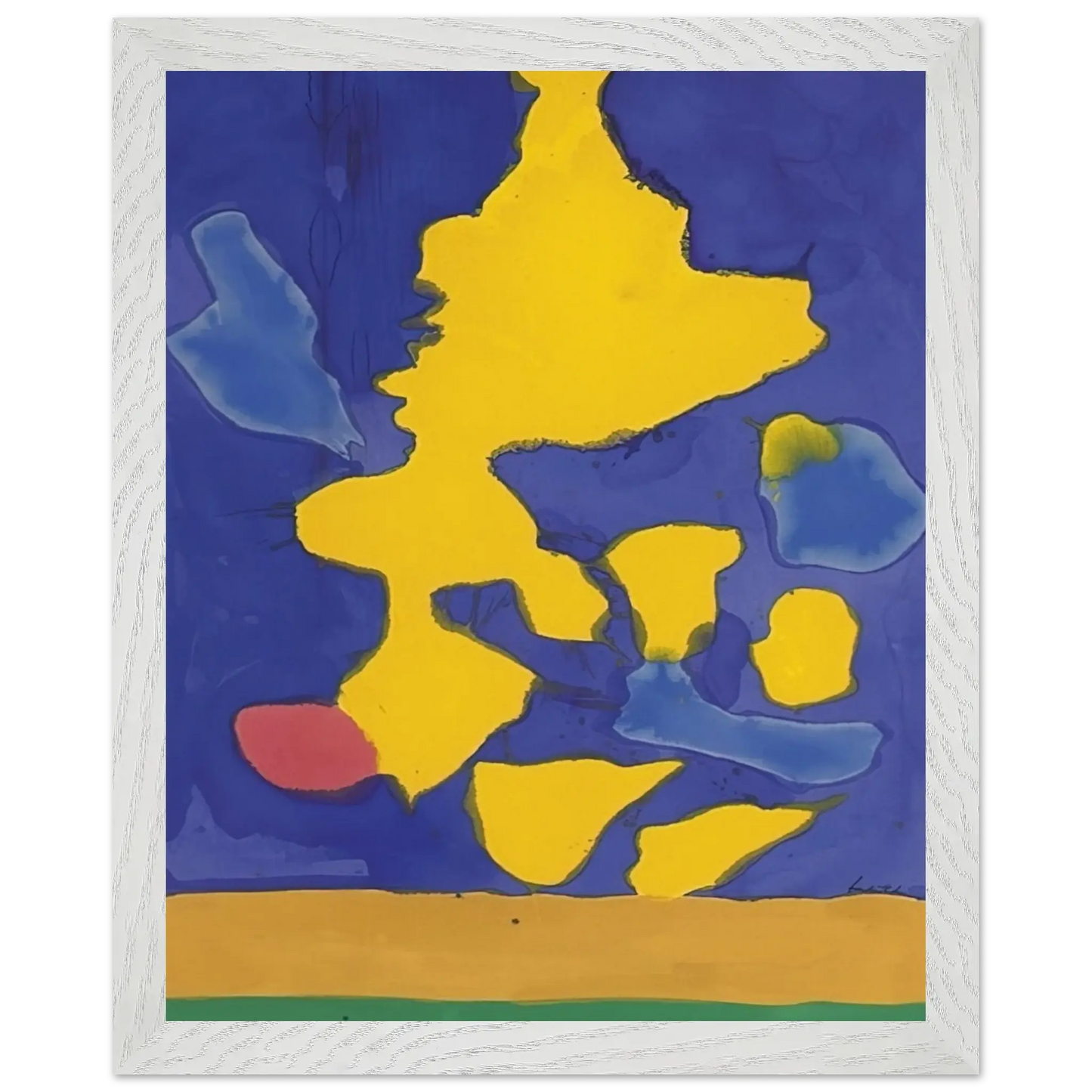 Helen Frankenthaler - Saturn Revisited - 1964 Wall art - 30x45 cm / 12x18 Inches - Premium Wooden Framed Poster With Fine Art Paper - Black frame