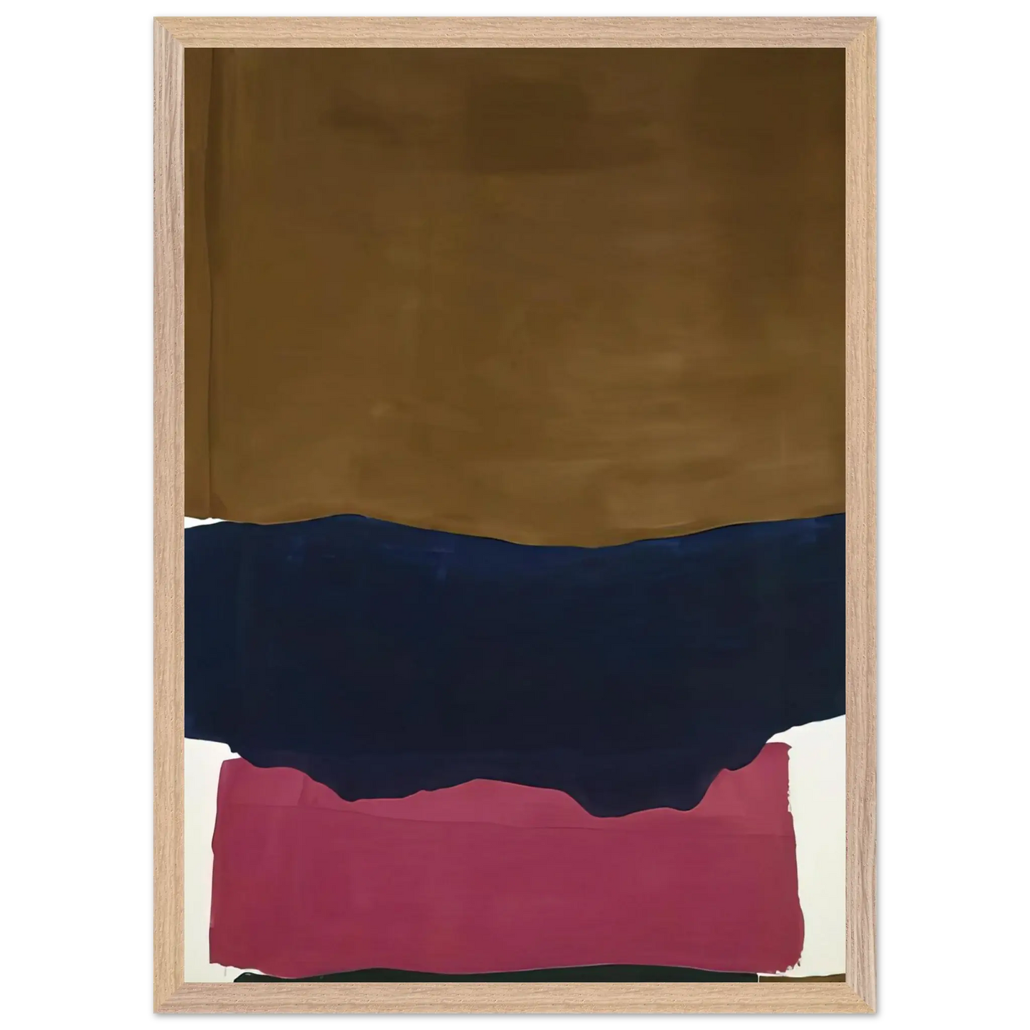 Helen Frankenthaler - Indian Summer - 1967 Wall art - 21x29.7 cm / 8x12" - Premium Wooden Framed Poster With Fine Art Paper - White frame