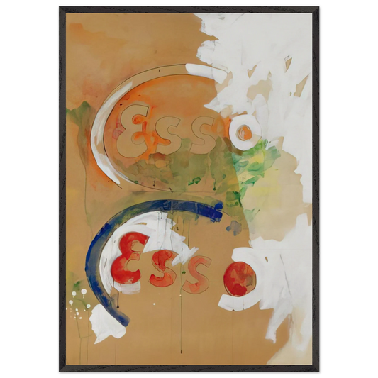 Segni di energia - Pop Art - Mario Schifano 70x100 cm / 28x40 inches Framed Art Print – Black Wooden Frame