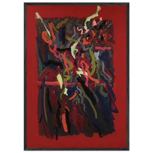 Untitled - 1963 N9 - John Ferren 70x100 cm / 28x40 inches Framed Art Print – Black Wooden Frame
