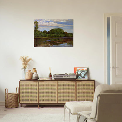 Geinrust Farm with Isolated Tree - Piet Mondrian Brushed Aluminum Print - 70x100 cm / 28x40 inches | Piet Mondrian Aluminum Print | Piet Mondrian Prints