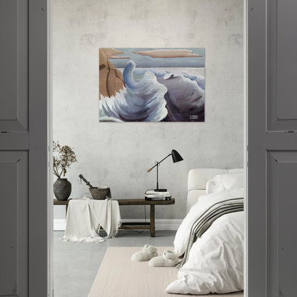 Shoreline - Art Nouveau Modern - Lawren Harris Brushed Aluminum Print - 70x100 cm / 28x40 inches | Lawren Harris Aluminum Print | Lawren Harris Prints