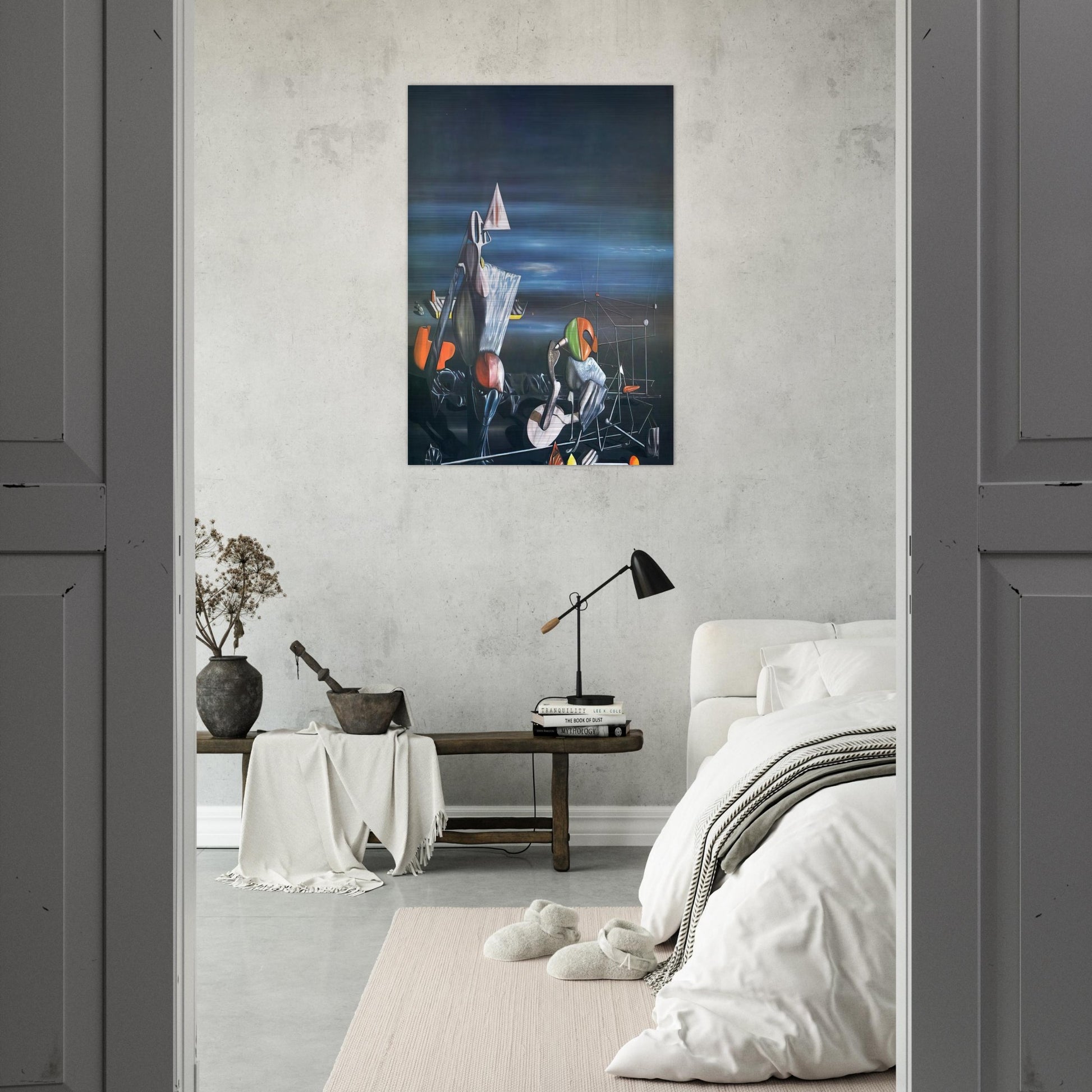 Slowly Toward The North - Yves Tanguy Brushed Aluminum Print - 70x100 cm / 28x40 inches | Yves Tanguy Aluminum Print | Yves Tanguy Prints
