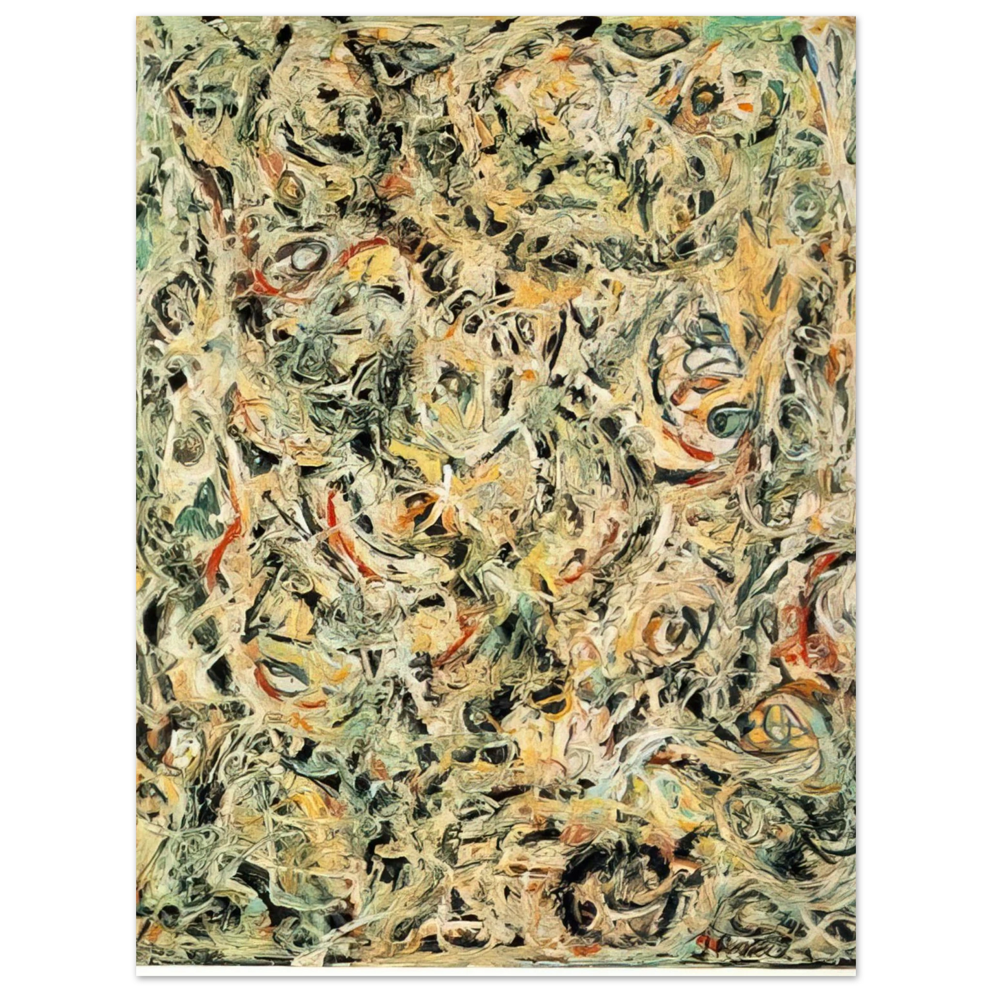 Jackson Pollock - EYES IN THE HEAT 1946  75x100 cm / 30x40inches Fine Art Poster