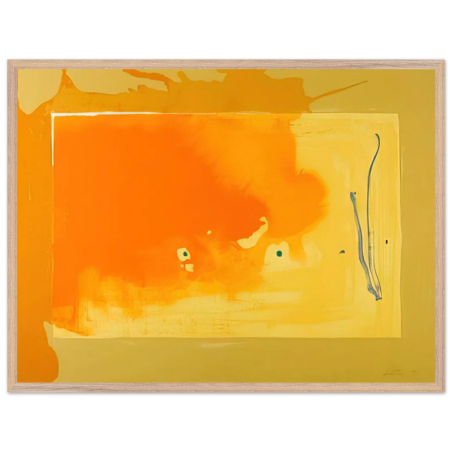 Helen Frankenthaler - Bilbao - 1998 Wall art - 27x35 cm / 11x14 inches - Premium Wooden Framed Poster With Fine Art Paper-canvas - White frame