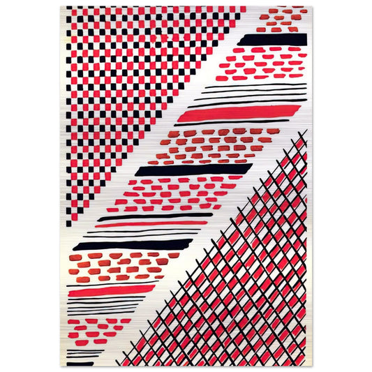 COMPOSITION 13 - Sonia Delaunay Brushed Aluminum Print - 70x100 cm / 28x40 inches | Sonia Delaunay Aluminum Print | Sonia Delaunay Prints