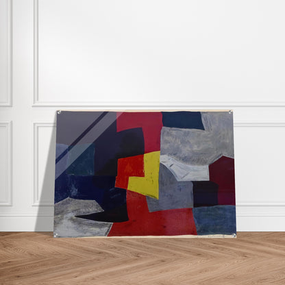 Composition grise, rouge et jaune - 1960 - Serge Poliakoff Acrylic Print - 70x100 cm / 28x40″ inches