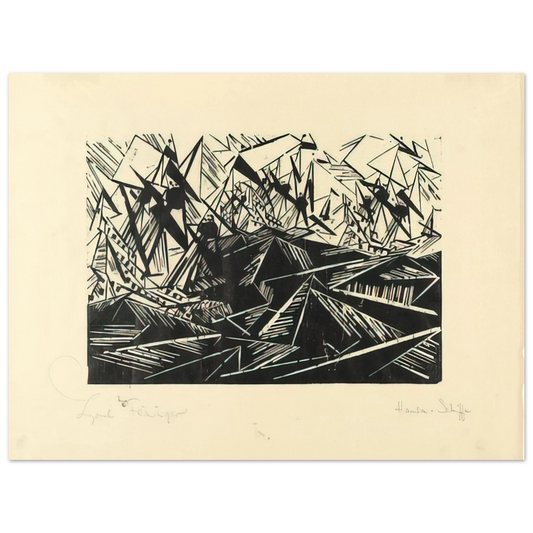 Lyonel Feininger - HANSEATIC SHIPS HANSASCHIFFE 1919  75x100 cm / 30x40inches Fine Art Poster
