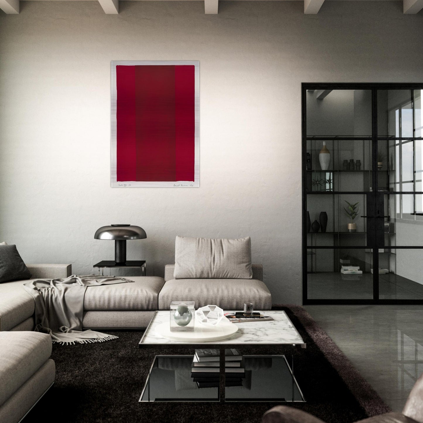 Canto XIV - Barnett Newman Brushed Aluminum Print - 70x100 cm / 28x40 inches | Barnett Newman Aluminum Print | Barnett Newman Prints