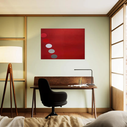 Phased Red - 1965 - Thomas Downing Brushed Aluminum Print - 70x100 cm / 28x40 inches | Thomas Downing Aluminum Print | Thomas Downing Prints