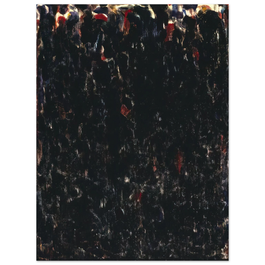 Sam Francis - Untitled  Black Clouds   75x100 cm / 30x40inches Fine Art Poster