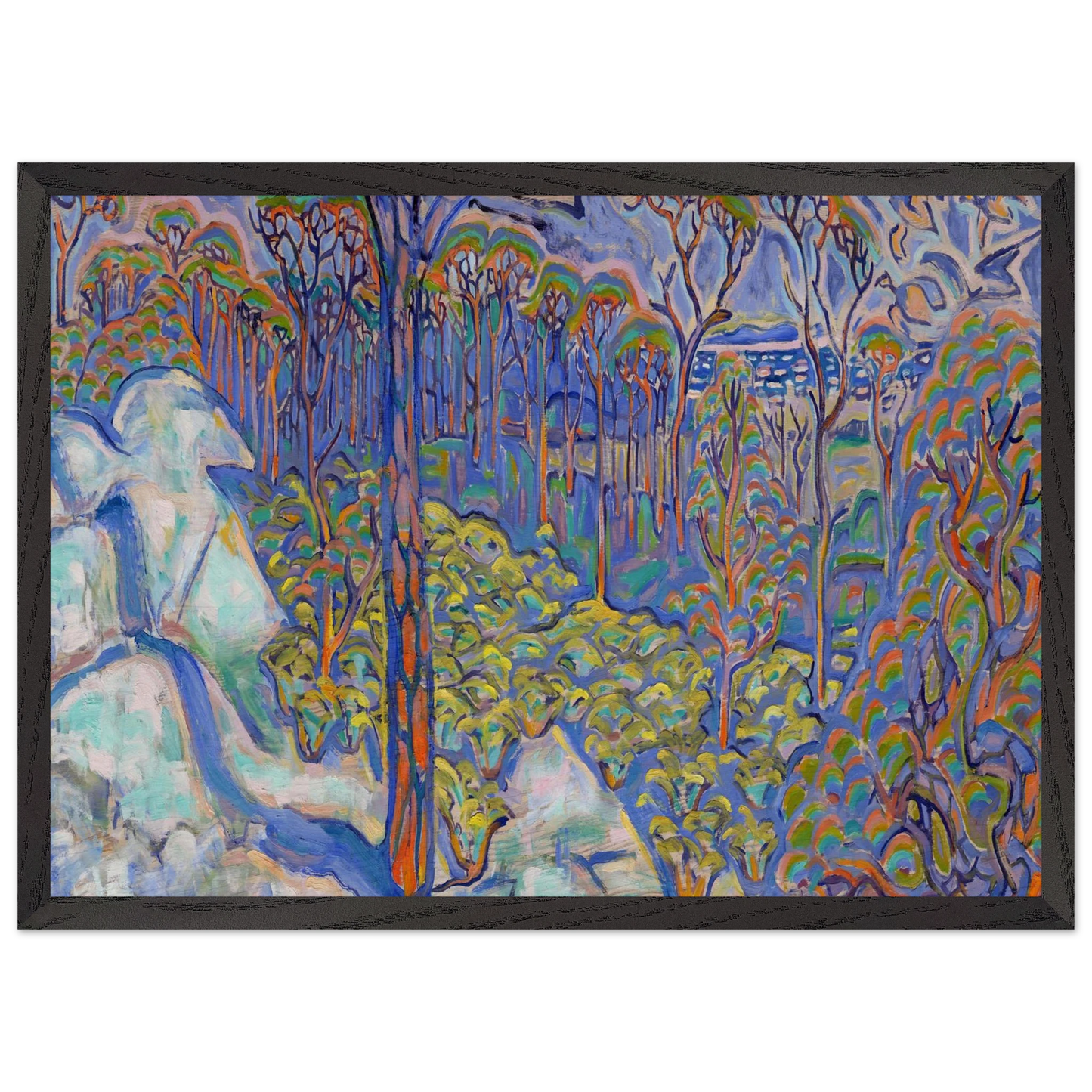 Walter Inglis Anderson - Walter Anderson Wall art - 28x43  cm / XL (11x17 inches) - Premium Wooden Framed Poster With Fine Art Paper-canvas - Wood frame
