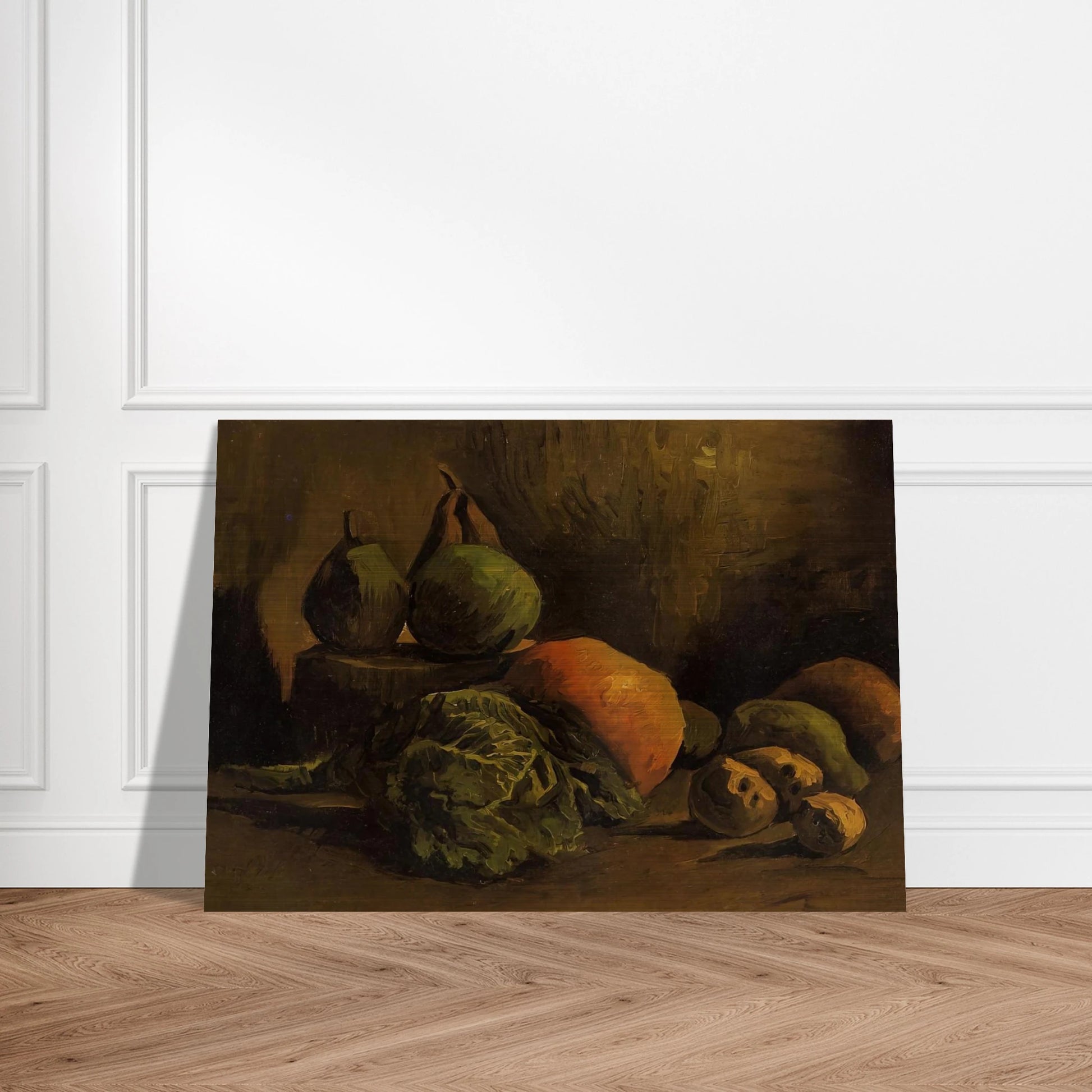 Still Life with Vegetables and Fruit - Vincent van Gogh Brushed Aluminum Print - 70x100 cm / 28x40 inches | Vincent van Gogh Aluminum Print | Vincent van Gogh Prints