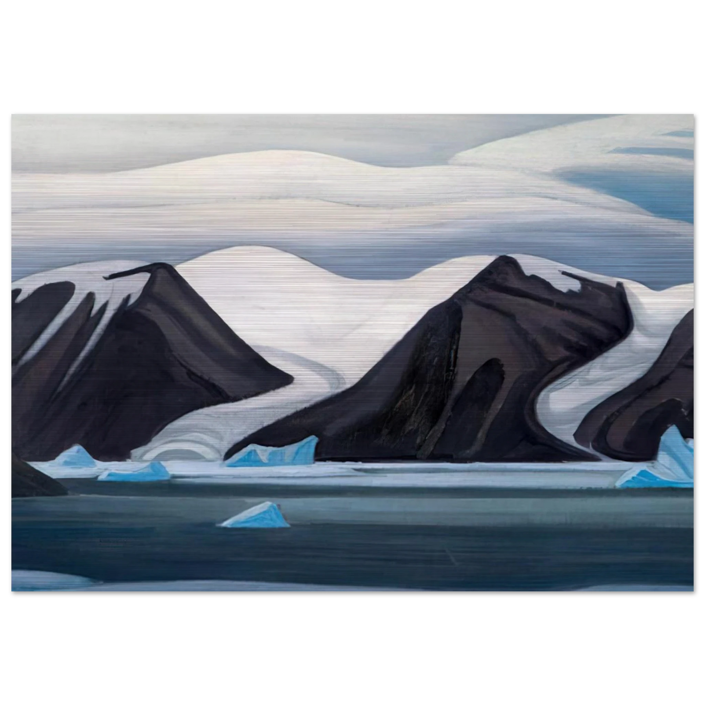 Nerke, Greenland - 1930 - Lawren Harris Brushed Aluminum Print - 70x100 cm / 28x40 inches | Lawren Harris Aluminum Print | Lawren Harris Prints