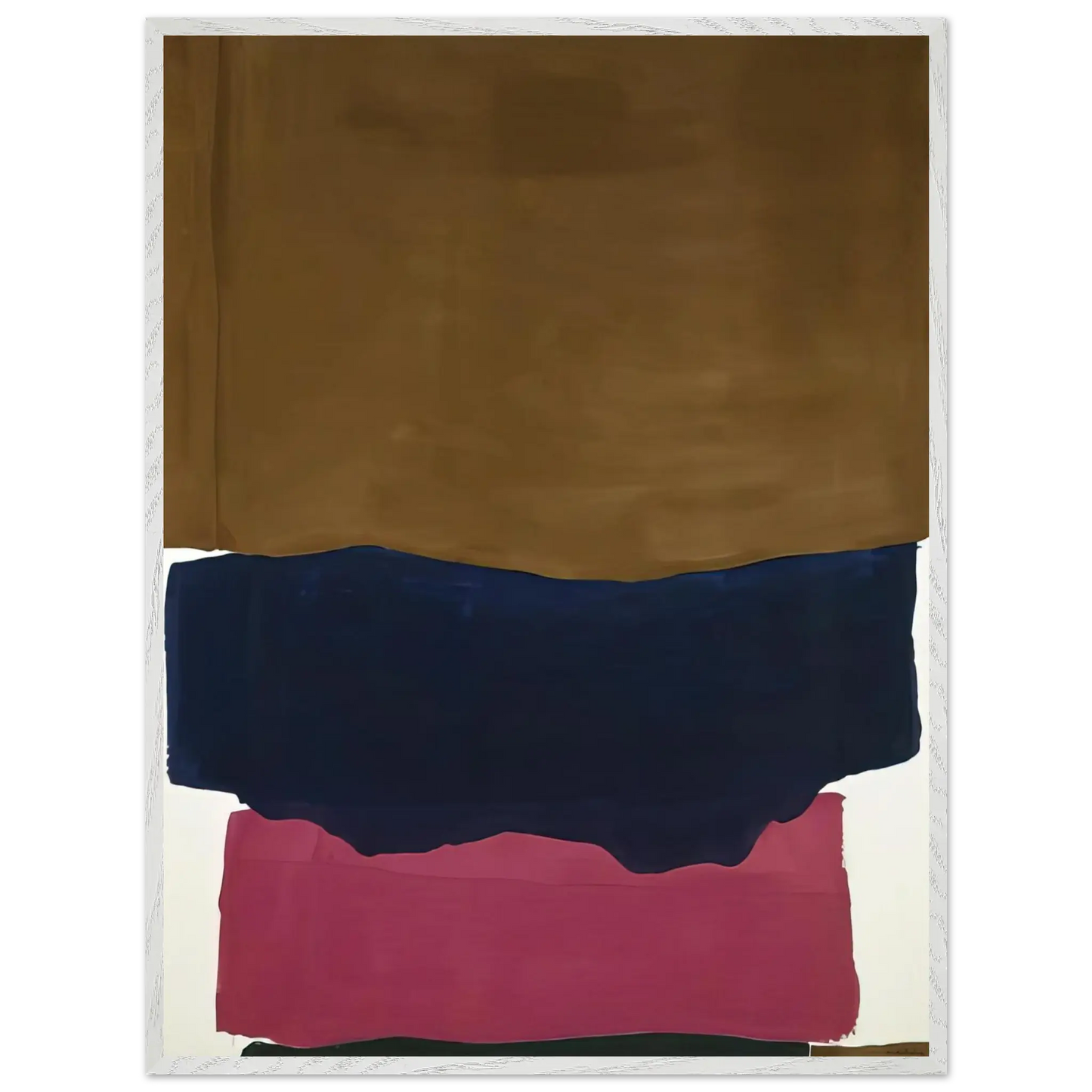 Helen Frankenthaler - Indian Summer - 1967 Wall art - 21x29.7 cm / 8x12" - Premium Wooden Framed Poster With Fine Art Paper - Black frame