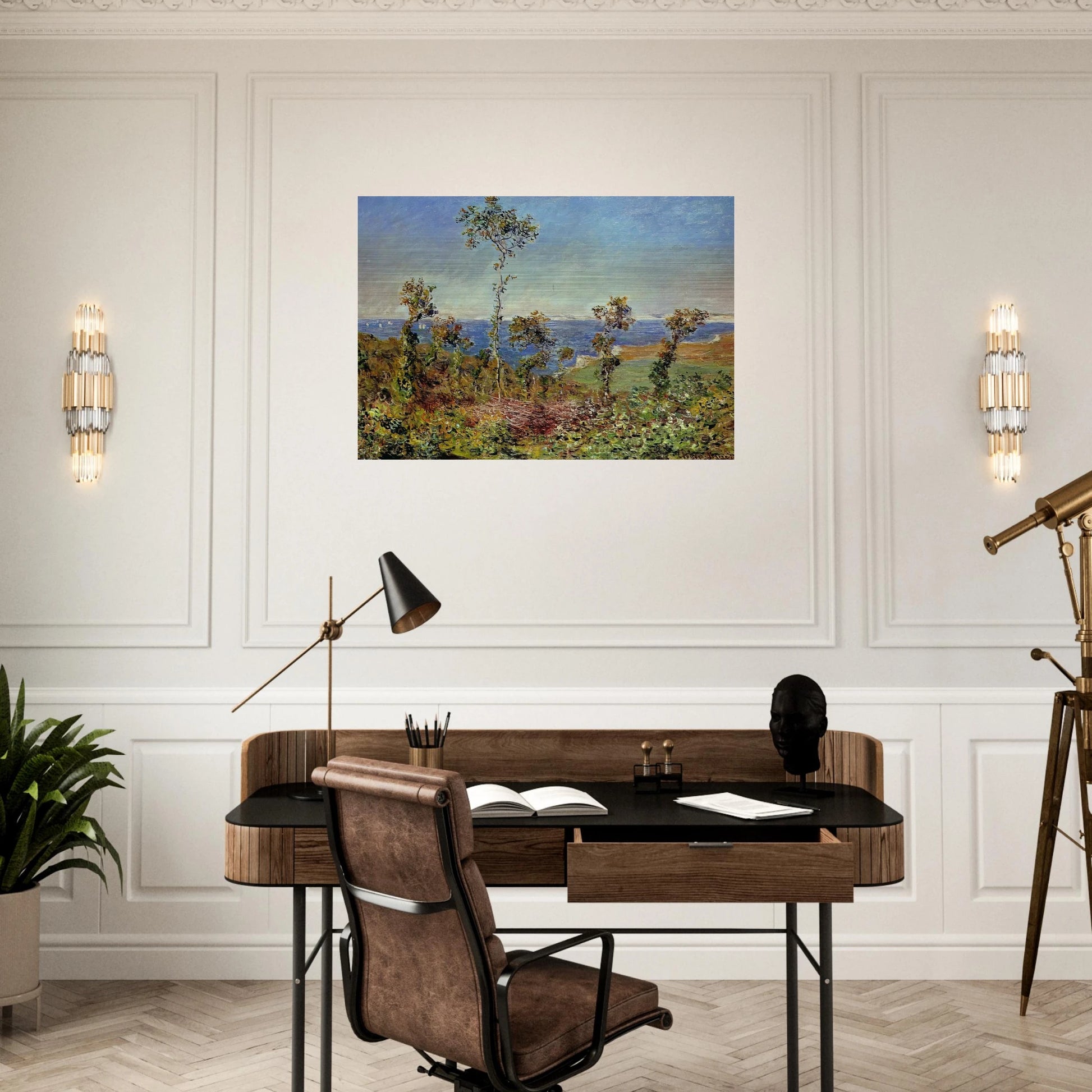 The Fonds at Varengeville - claude monet Brushed Aluminum Print - 70x100 cm / 28x40 inches | claude monet Aluminum Print | claude monet Prints