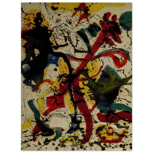 Jackson Pollock - UNTITLED 1944  75x100 cm / 30x40inches Fine Art Poster