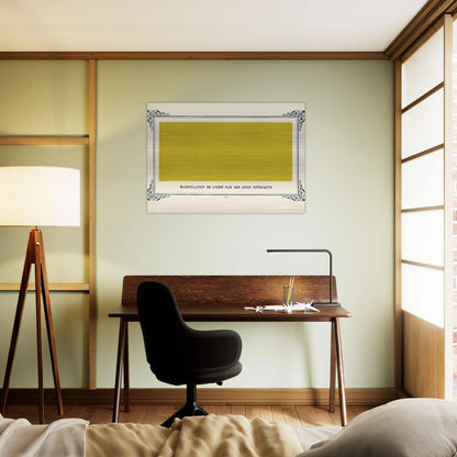 Jaundiced Cuckolds Handling Ochre - Alphonse Allais Brushed Aluminum Print - 70x100 cm / 28x40 inches | Alphonse Allais Aluminum Print | Alphonse Allais Prints