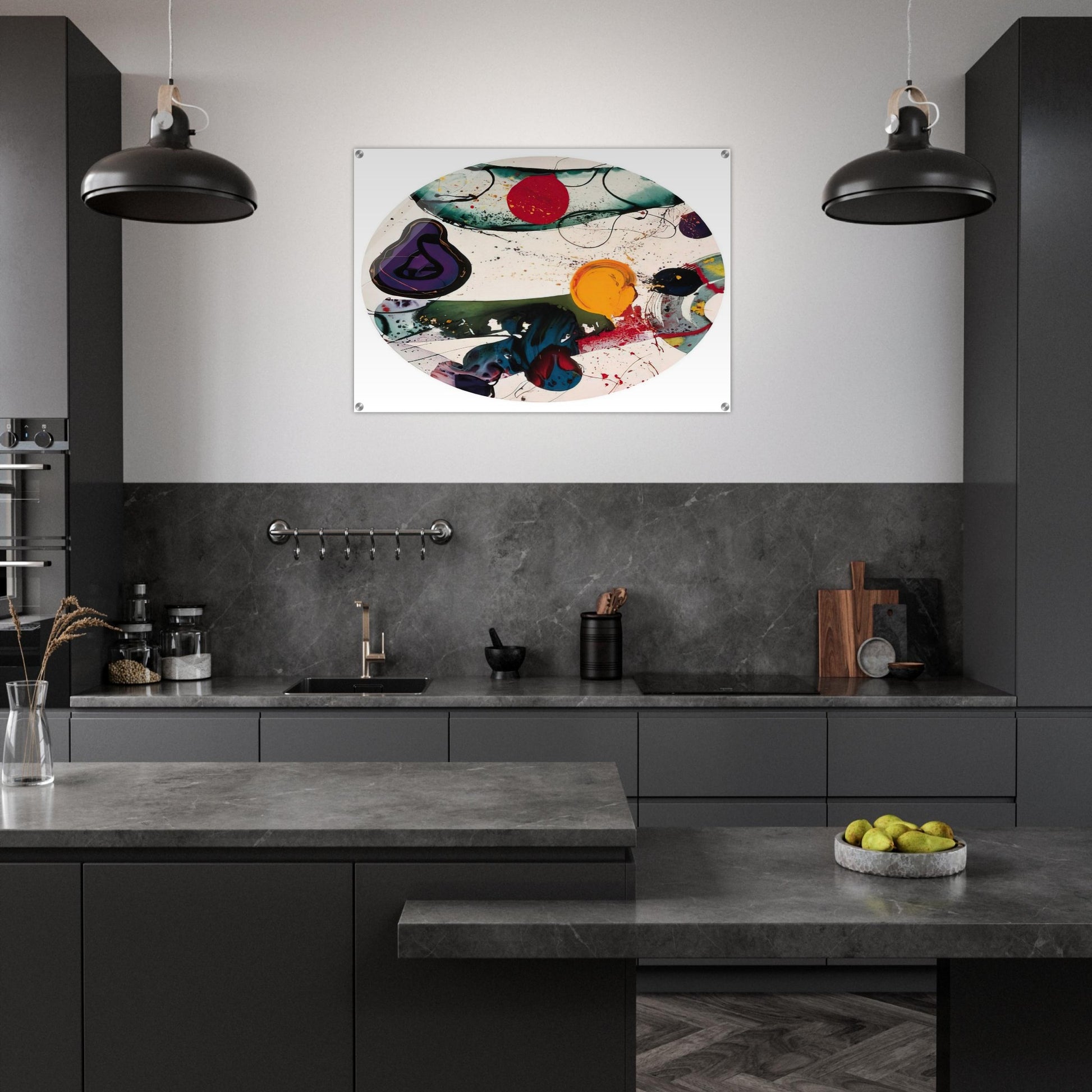 Lollipop  SF88-250  - Sam Francis Acrylic Print - 70x100 cm / 28x40″ inches | Sam Francis Wall Art | Sam Francis Prints