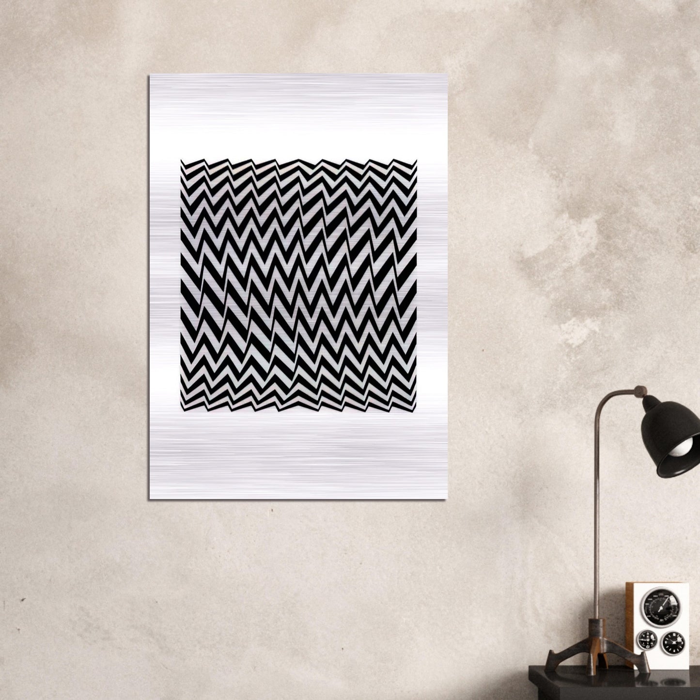 FRAGMENT 3 1965 - Bridget Riley Brushed Aluminum Print - 70x100 cm / 28x40 inches | Bridget Riley Aluminum Print | Bridget Riley Prints