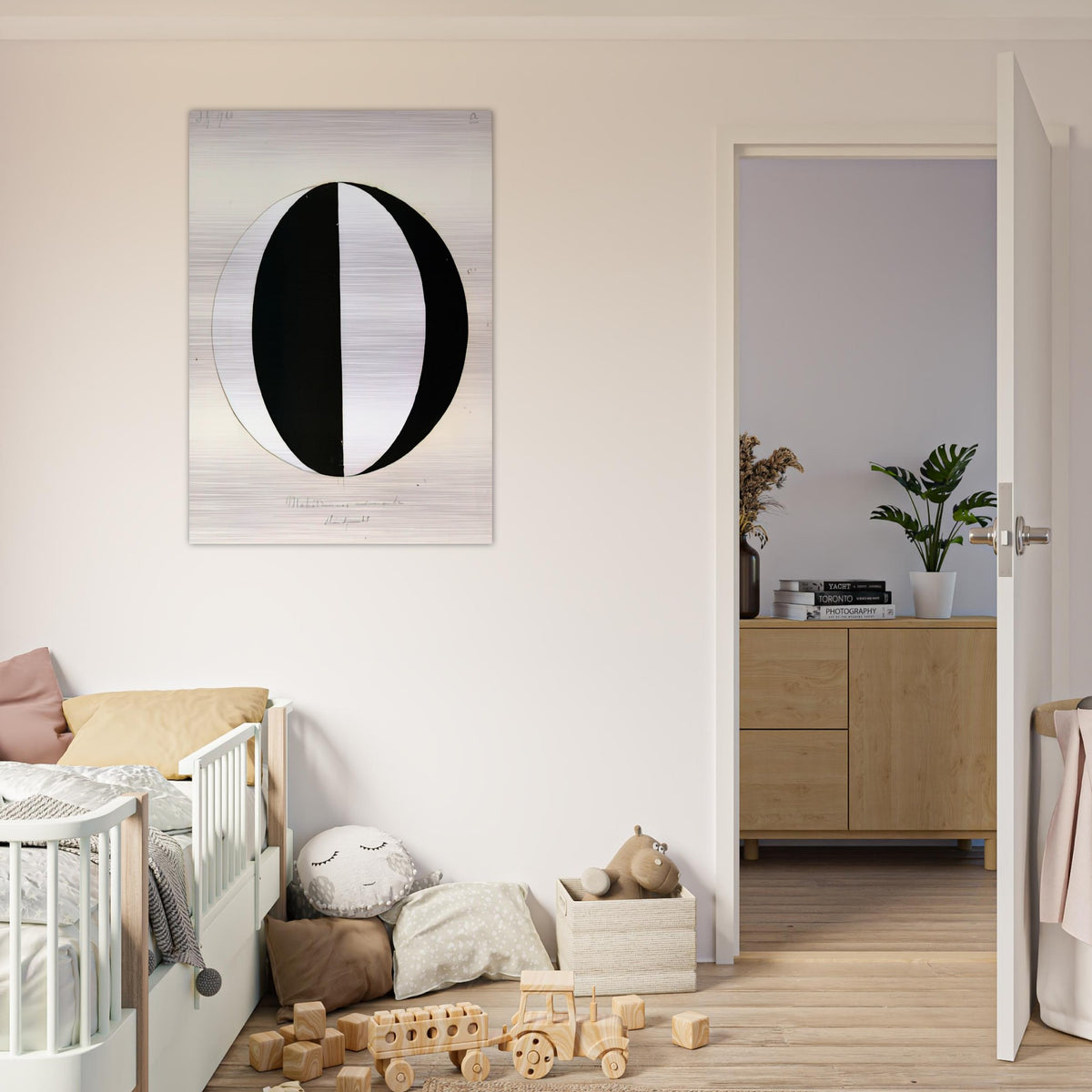 THE MAHATMAS PRESENT STANDING POINT SERIES II NO 2A 1920 - Hilma af Klint Brushed Aluminum Print - 70x100 cm / 28x40 inches | Hilma af Klint Aluminum Print | Hilma af Klint Prints