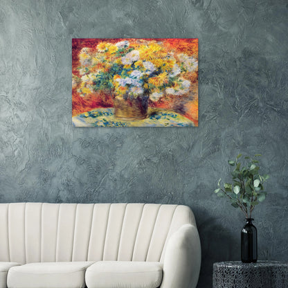 Chrysan the mums - Pierre-Auguste Renoir Brushed Aluminum Print - 70x100 cm / 28x40 inches | Pierre-Auguste Renoir Aluminum Print | Pierre-Auguste Renoir Prints