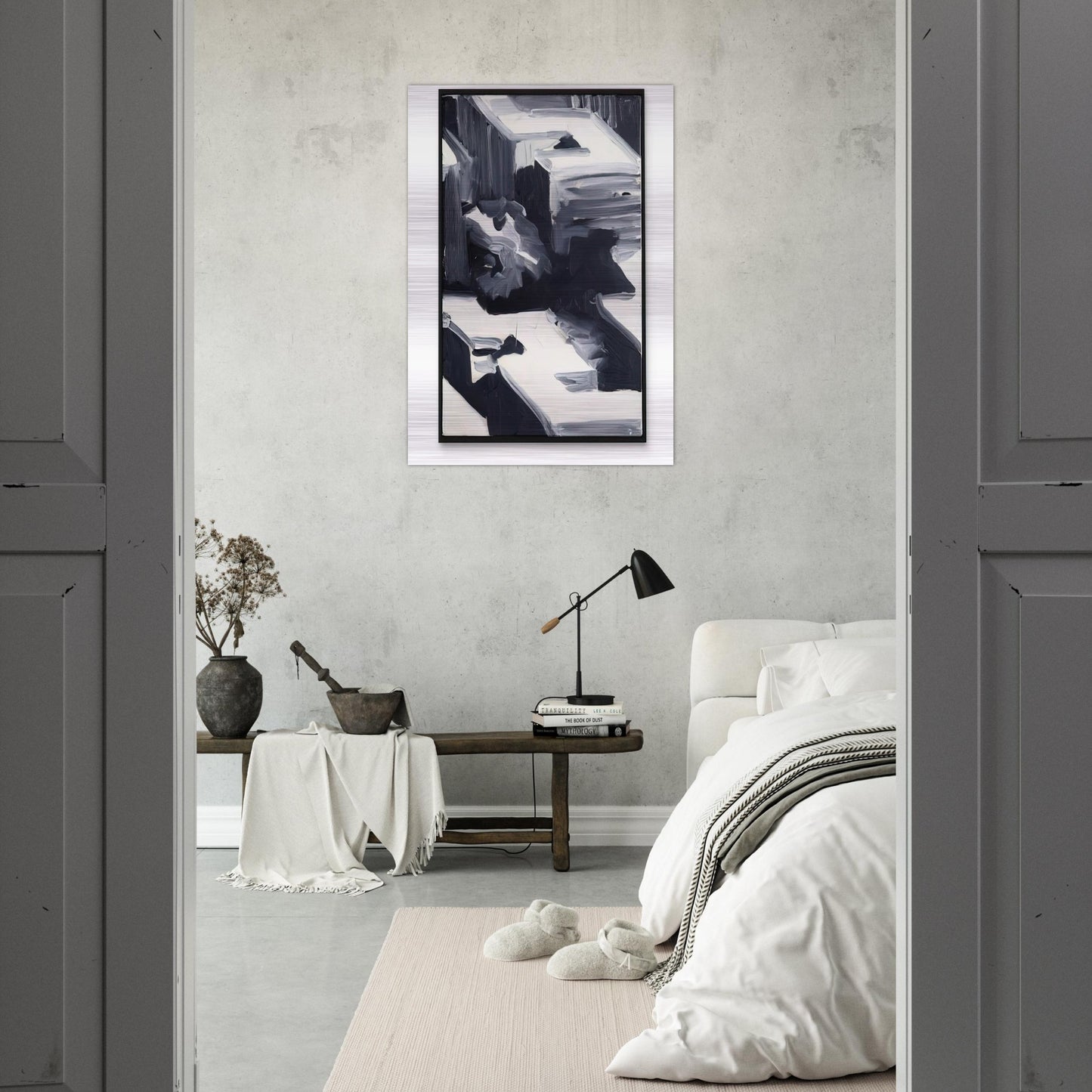 TOWNSCAPE 1968 1 - Gerhard Richter Brushed Aluminum Print - 70x100 cm / 28x40 inches | Gerhard Richter Aluminum Print | Gerhard Richter Prints