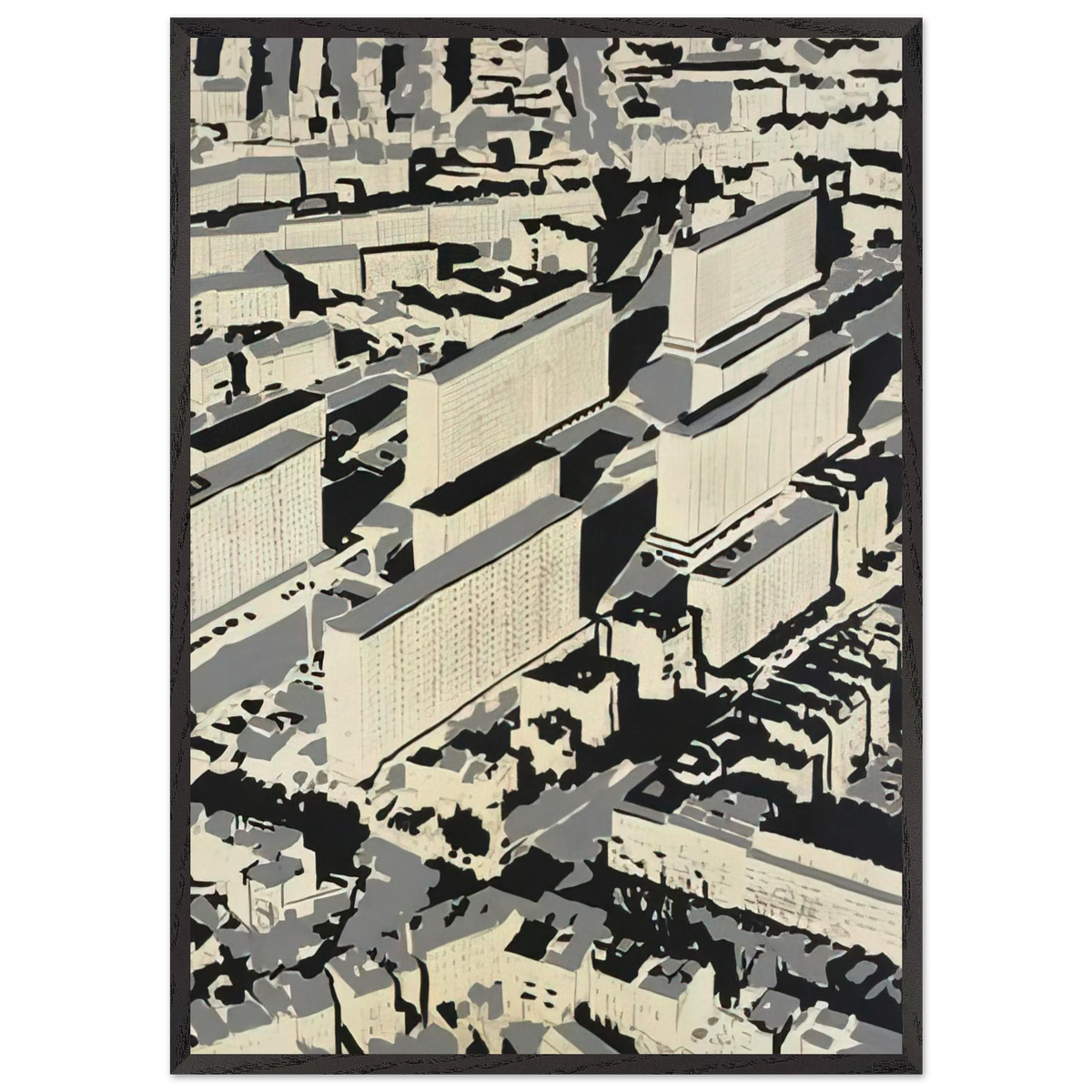 OWNSCAPE HA 1968 - Gerhard Richter 70x100 cm / 28x40 inches Framed Art Print – Black Wooden Frame