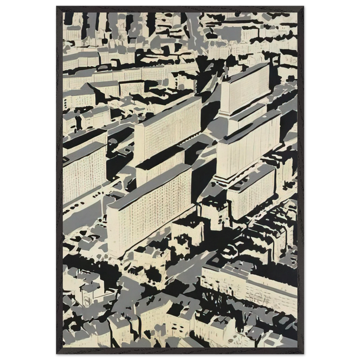 OWNSCAPE HA 1968 - Gerhard Richter 70x100 cm / 28x40 inches Framed Art Print – Black Wooden Frame