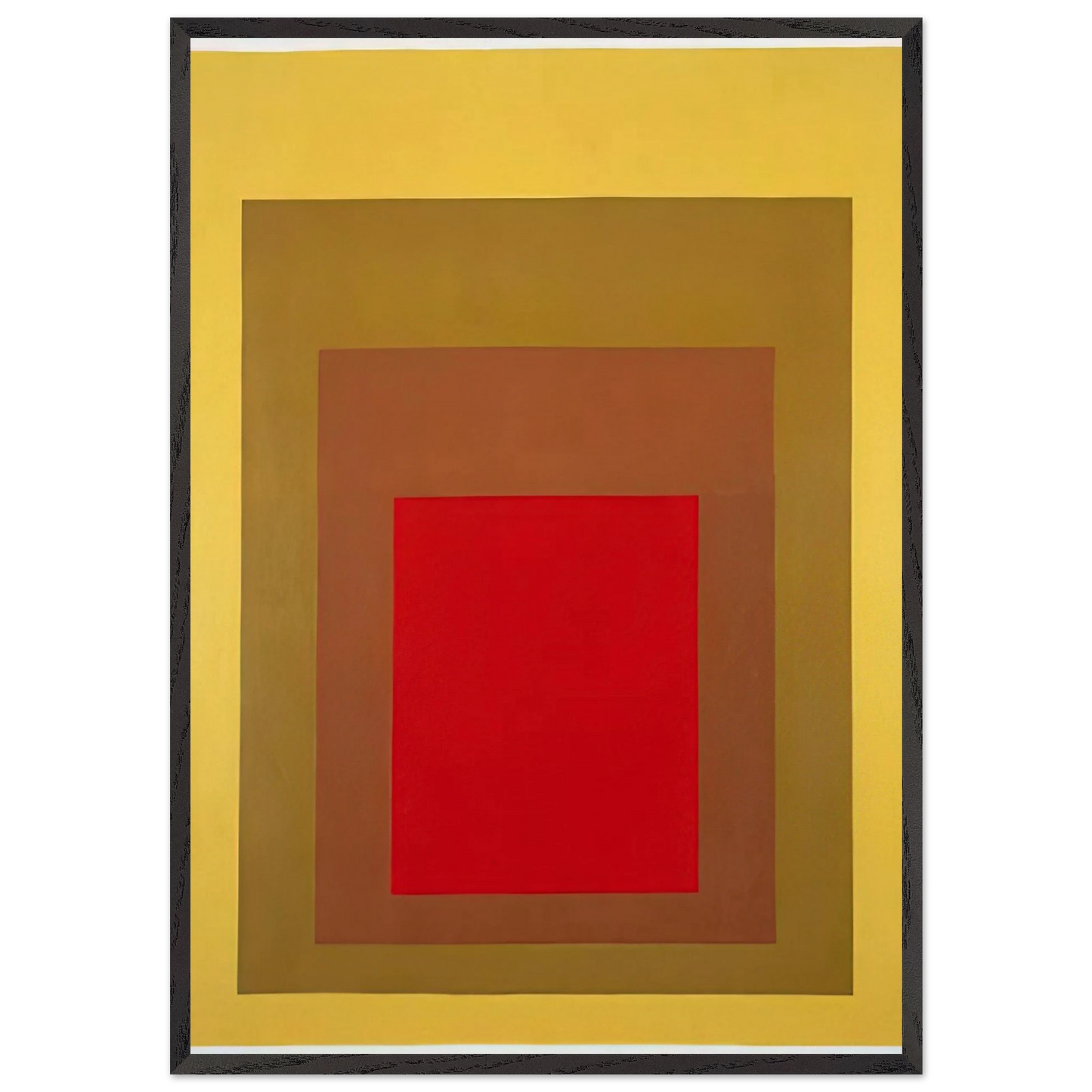 HOMAGE TO THE SQUARE 1967 1 - Josef Albers 70x100 cm / 28x40 inches Framed Art Print – Black Wooden Frame