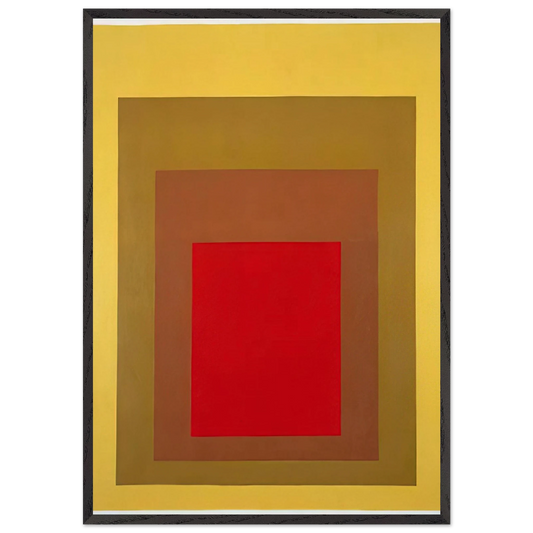 HOMAGE TO THE SQUARE 1967 1 - Josef Albers 70x100 cm / 28x40 inches Framed Art Print – Black Wooden Frame