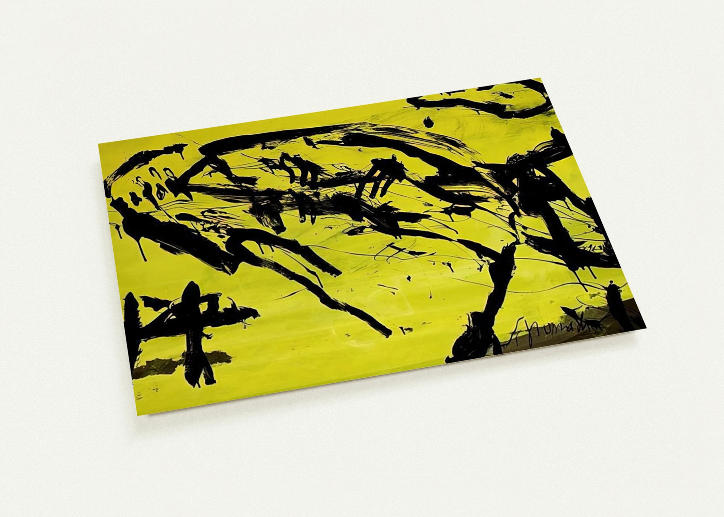 Hirschkuh - Tachisme By Emil Schumacher Pack of 10 Post Cards | Emil Schumacher Post Cards | A6 (10.5 x 14.8 cm) - 4.1 x 5.8 inches