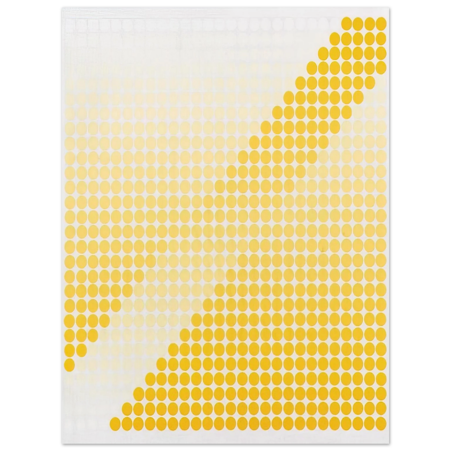 Dadamaino - Bianco  Giallo - 1971  75x100 cm / 30x40inches Fine Art Poster