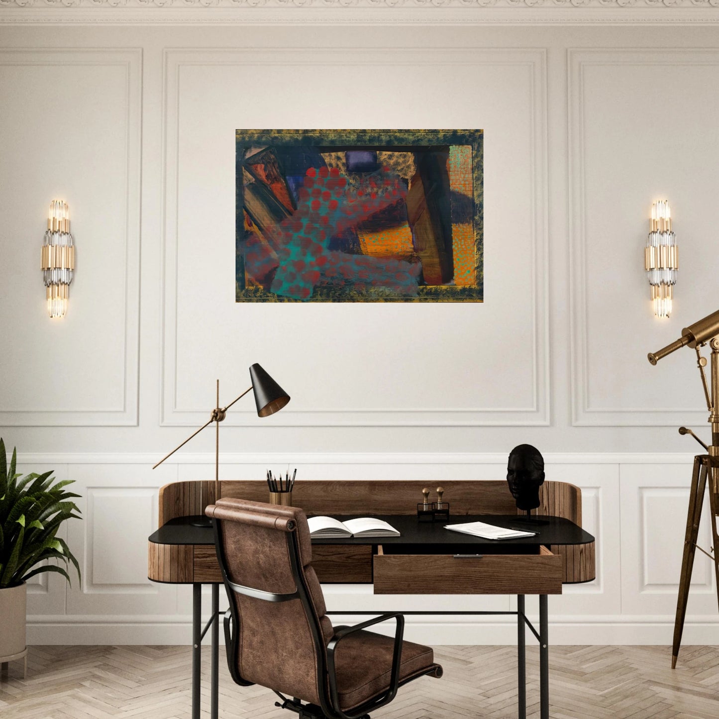 Dinner at Smith Square - 1979 - Howard Hodgkin Brushed Aluminum Print - 70x100 cm / 28x40 inches | Howard Hodgkin Aluminum Print | Howard Hodgkin Prints