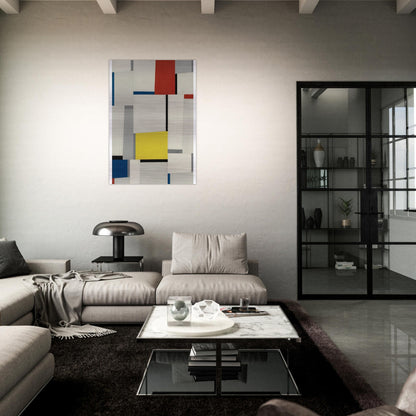Relational Painting #65 - 1953 - Fritz Glarner Brushed Aluminum Print - 70x100 cm / 28x40 inches | Fritz Glarner Aluminum Print | Fritz Glarner Prints
