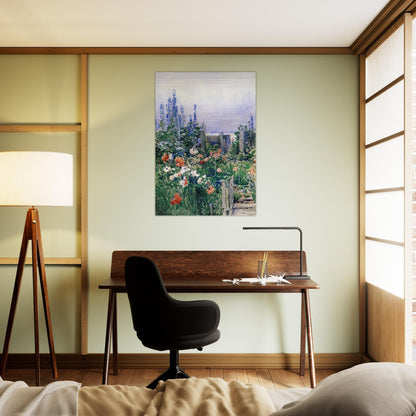 Home of the Hummingbird - Childe Hassam Brushed Aluminum Print - 70x100 cm / 28x40 inches | Childe Hassam Aluminum Print | Childe Hassam Prints