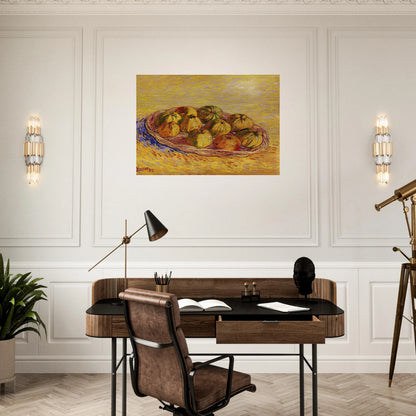 Still Life with Basket of Apples - Vincent van Gogh Brushed Aluminum Print - 70x100 cm / 28x40 inches | Vincent van Gogh Aluminum Print | Vincent van Gogh Prints