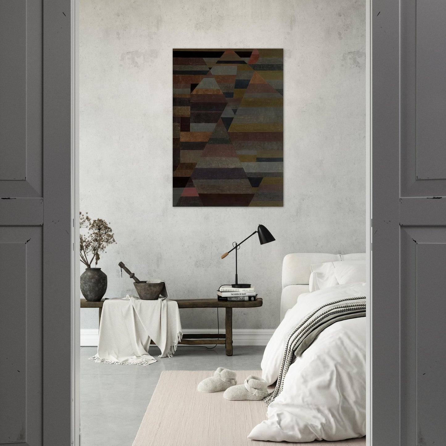NECROPOLIS 1929 - Paul Klee Brushed Aluminum Print - 70x100 cm / 28x40 inches | Paul Klee Aluminum Print | Paul Klee Prints