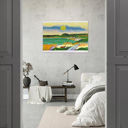 Marinha Com Casas - Post-Impressionism - Aldemir Martins Brushed Aluminum Print - 70x100 cm / 28x40 inches | Aldemir Martins Aluminum Print | Aldemir Martins Prints