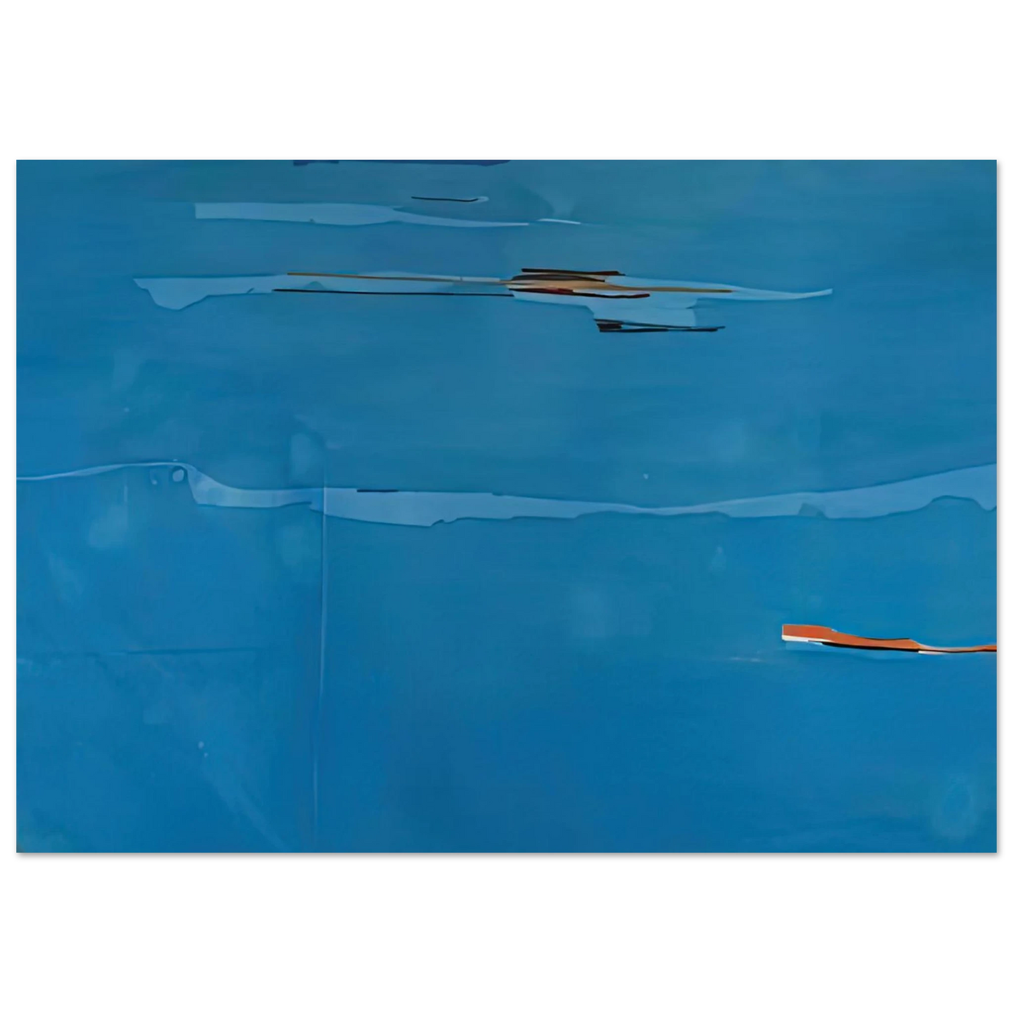 Helen Frankenthaler - Ocean Drive West #1, 1974- Wall Art - 21x29.7 cm / 8x12" - Premium Wooden Framed Poster With Fine Art Paper-canvas - White frame