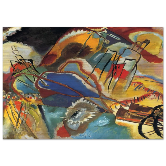 IMPROVISATION 30 CANNONS 1913 - Wassily Kandinsky Brushed Aluminum Print - 70x100 cm / 28x40 inches | Wassily Kandinsky Aluminum Print | Wassily Kandinsky Prints