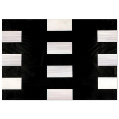 White and Black - Ellsworth Kelly Brushed Aluminum Print - 70x100 cm / 28x40 inches | Ellsworth Kelly Aluminum Print | Ellsworth Kelly Prints