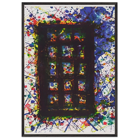 Concert Hall Set II - Sam Francis 70x100 cm / 28x40 inches Framed Art Print – Black Wooden Frame