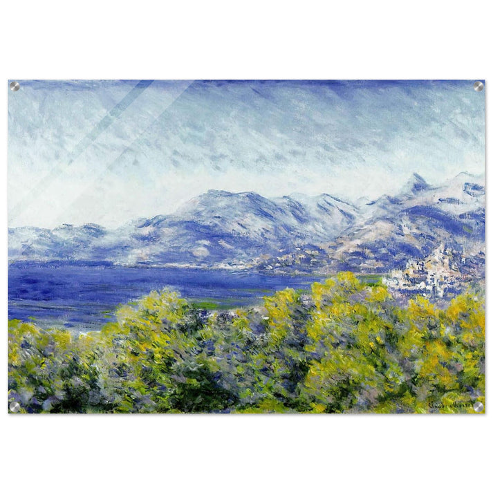 View of Ventimiglia - claude monet Acrylic Print - 70x100 cm / 28x40″ inches